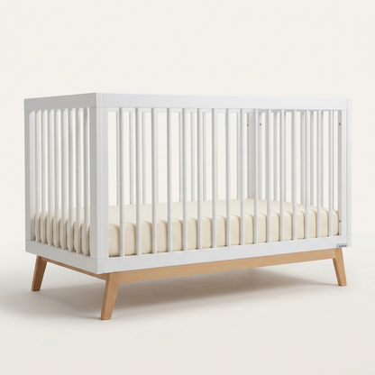 dadada Soho 3-in-1 Convertible Crib - White/Natural