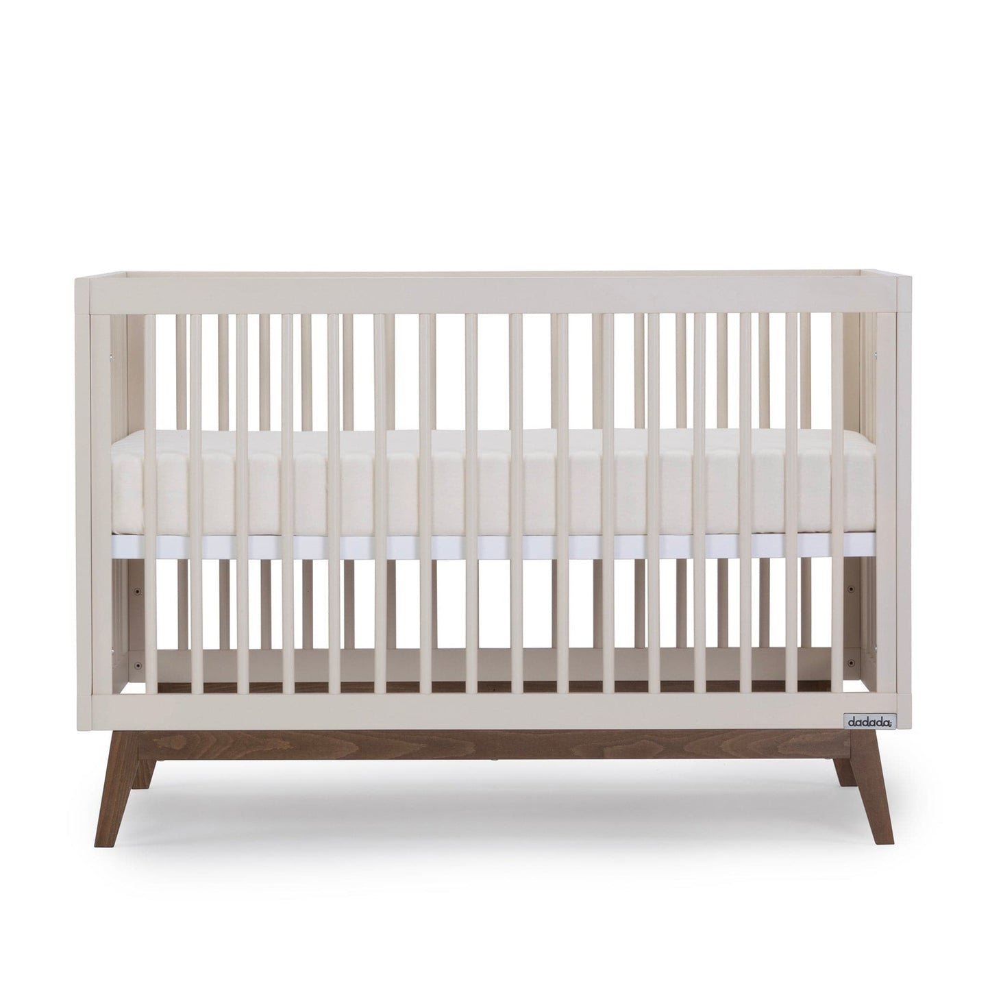 dadada Soho 3-in-1 Convertible Crib - Almond Milk / Walnut - 10482-DA