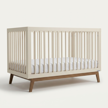 dadada Soho 3-in-1 Convertible Crib - Almond Milk / Walnut