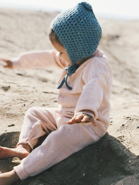 Viverano Organics Milan Knit Baby Pocket Pants - Blush, 3-6M