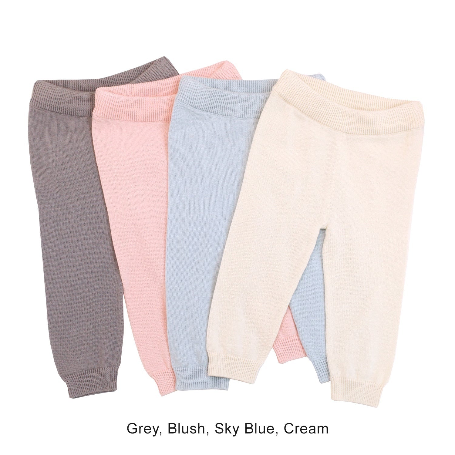 Viverano Organics Milan Knit Baby Pocket Pants - Cream, 3-6M