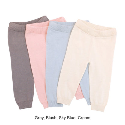 Viverano Organics Milan Knit Baby Pocket Pants - Cream, 3-6M