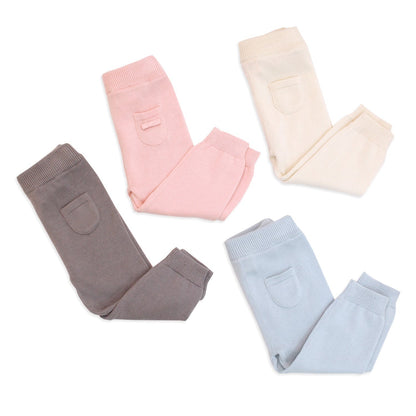 Viverano Organics Milan Knit Baby Pocket Pants - Cream, 3-6M