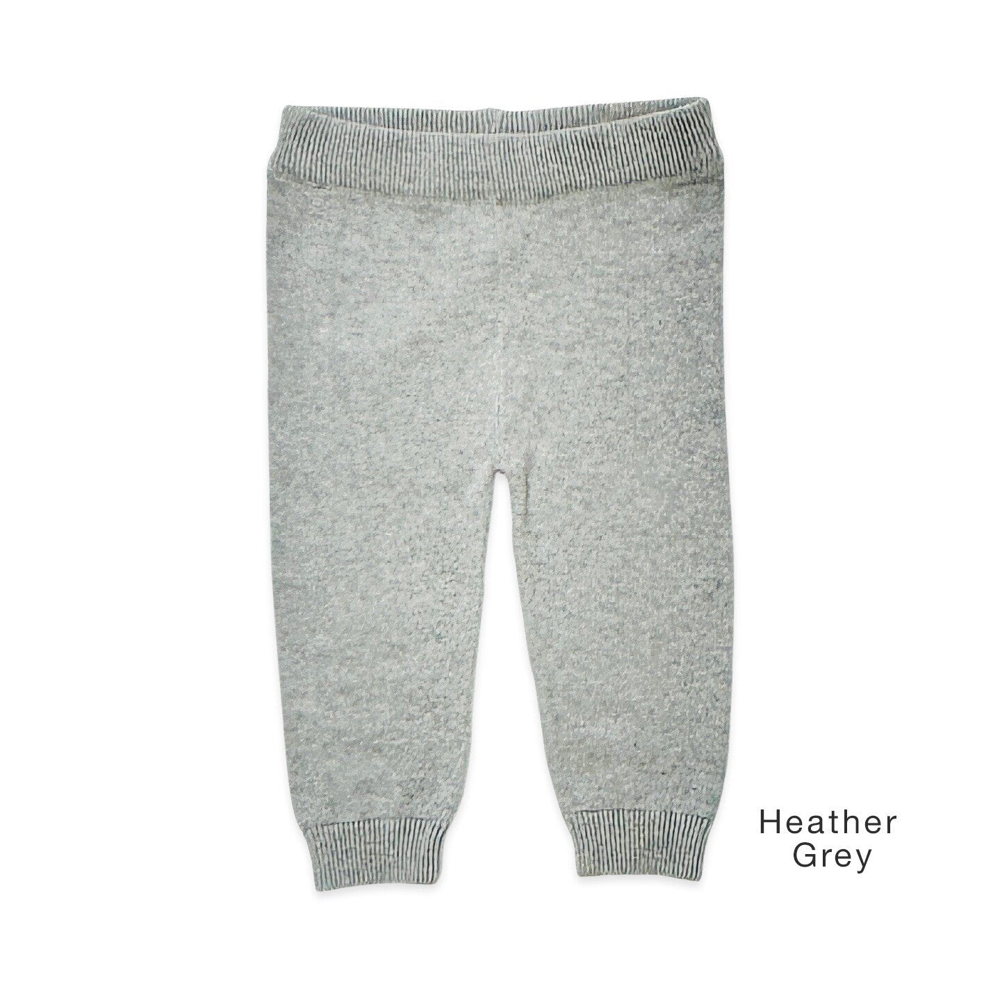Viverano Organics Milan Knit Baby Pocket Pants - Heather Grey, 0-3M