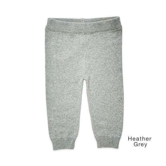Viverano Organics Milan Knit Baby Pocket Pants - Heather Grey, 6-12M