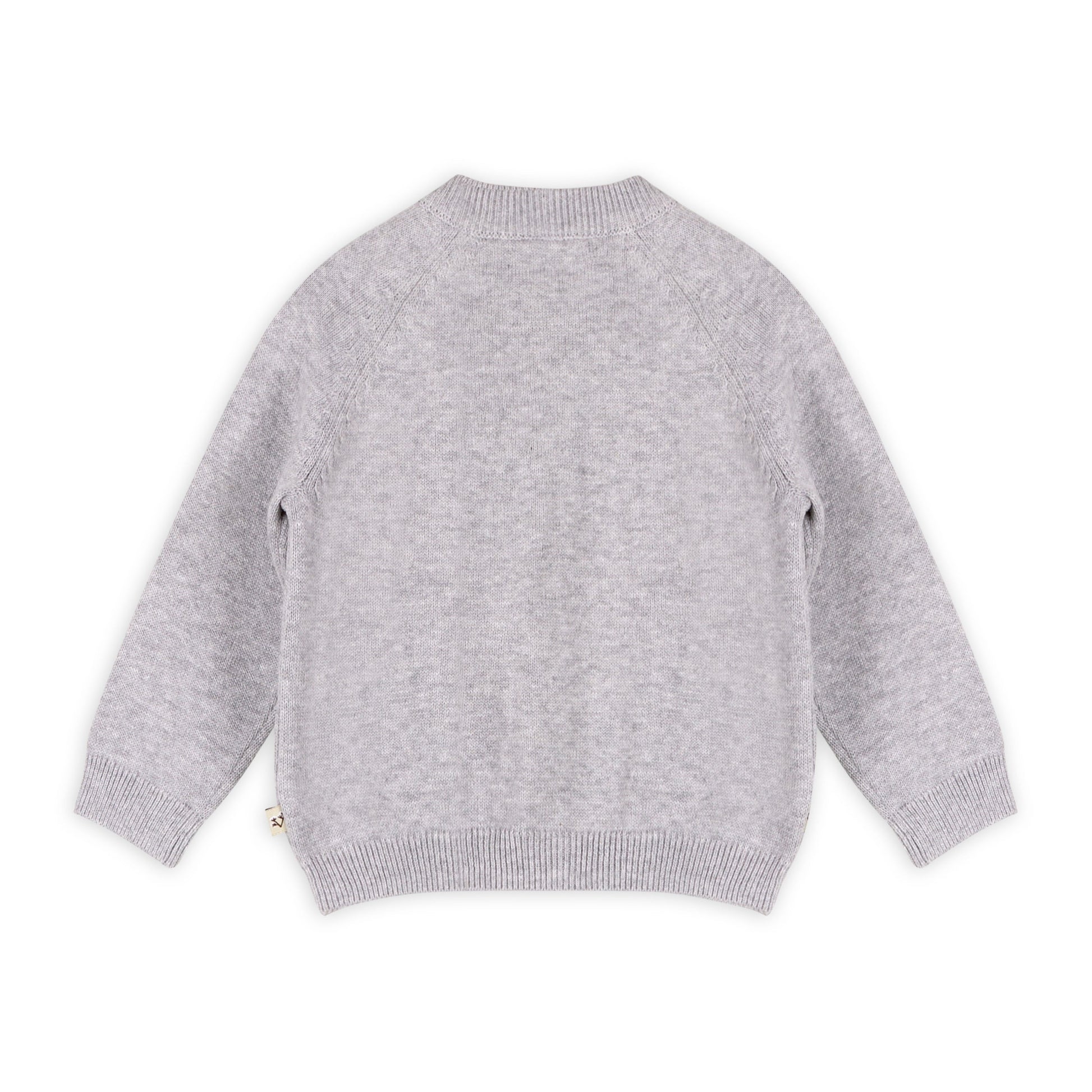 Viverano Organics Milan Organic Knit Baby Button Cardigan Sweater - Heather Grey, 6-12M