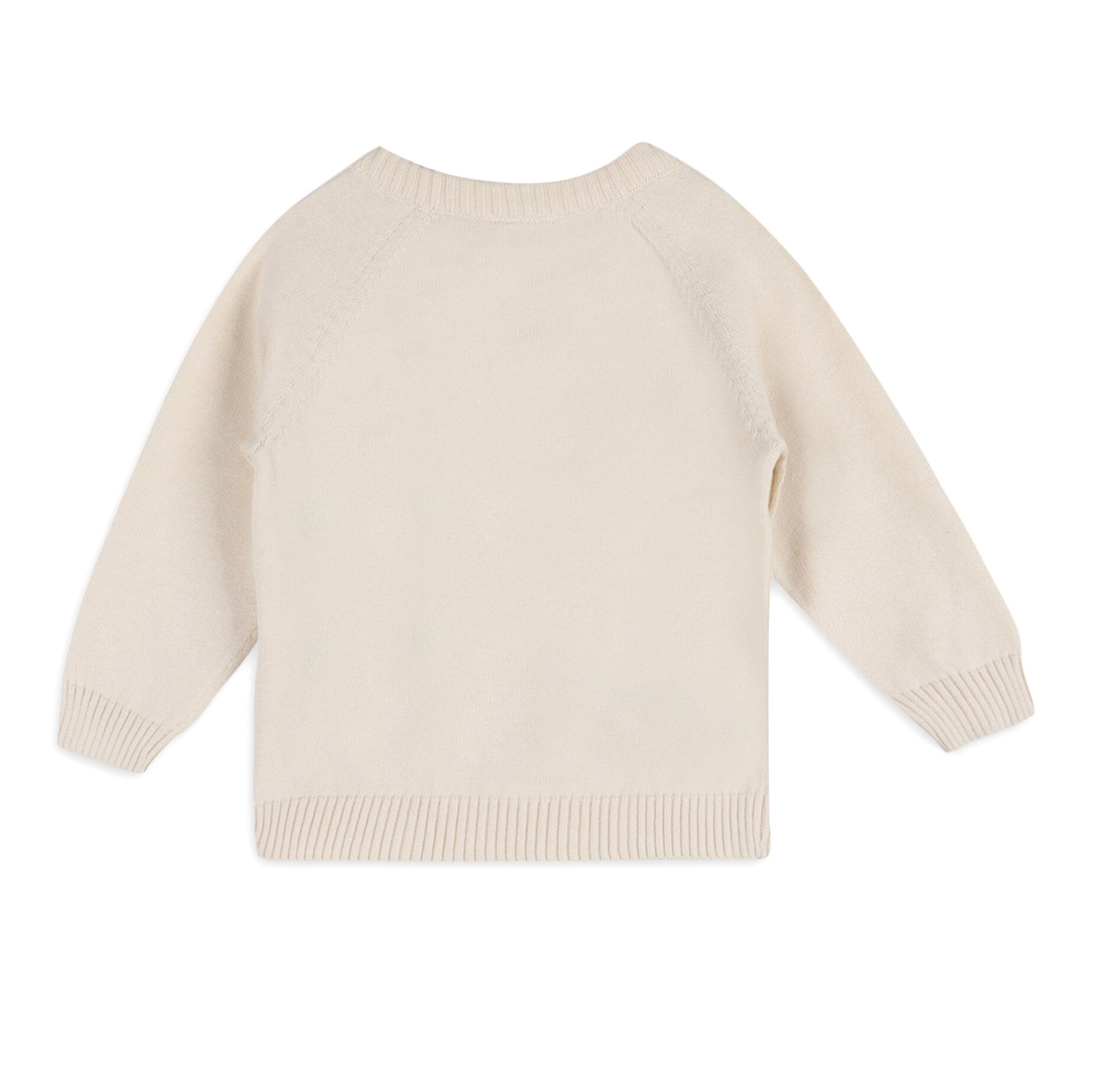 Viverano Organics Milan Knit Baby Kangaroo Pocket Pullover - Cream, 0-3M