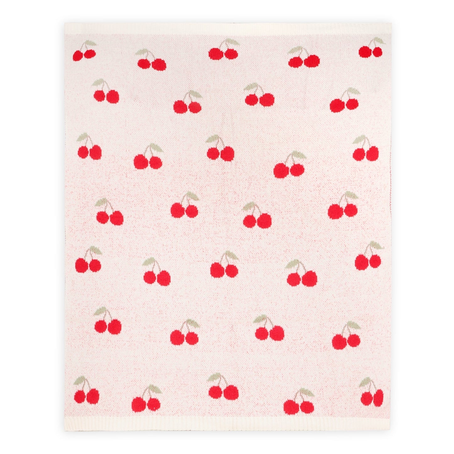 Viverano Organics Cherry Organic Baby Blanket + Ring Rattle Toy Gift Set - Natural, One Size