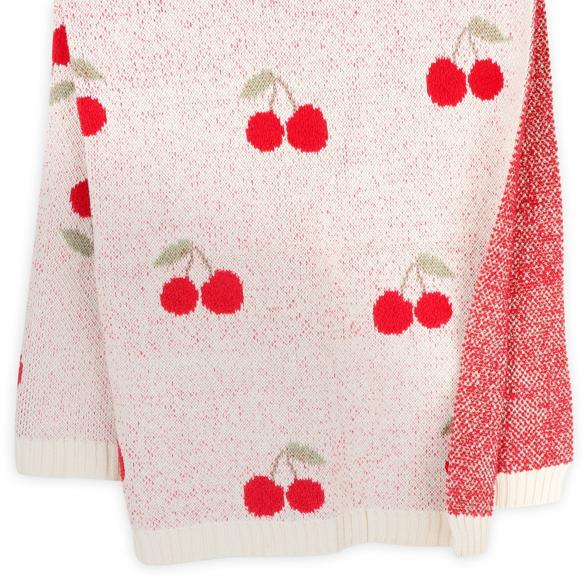 Viverano Organics Cherry Organic Baby Blanket + Ring Rattle Toy Gift Set - Natural, One Size