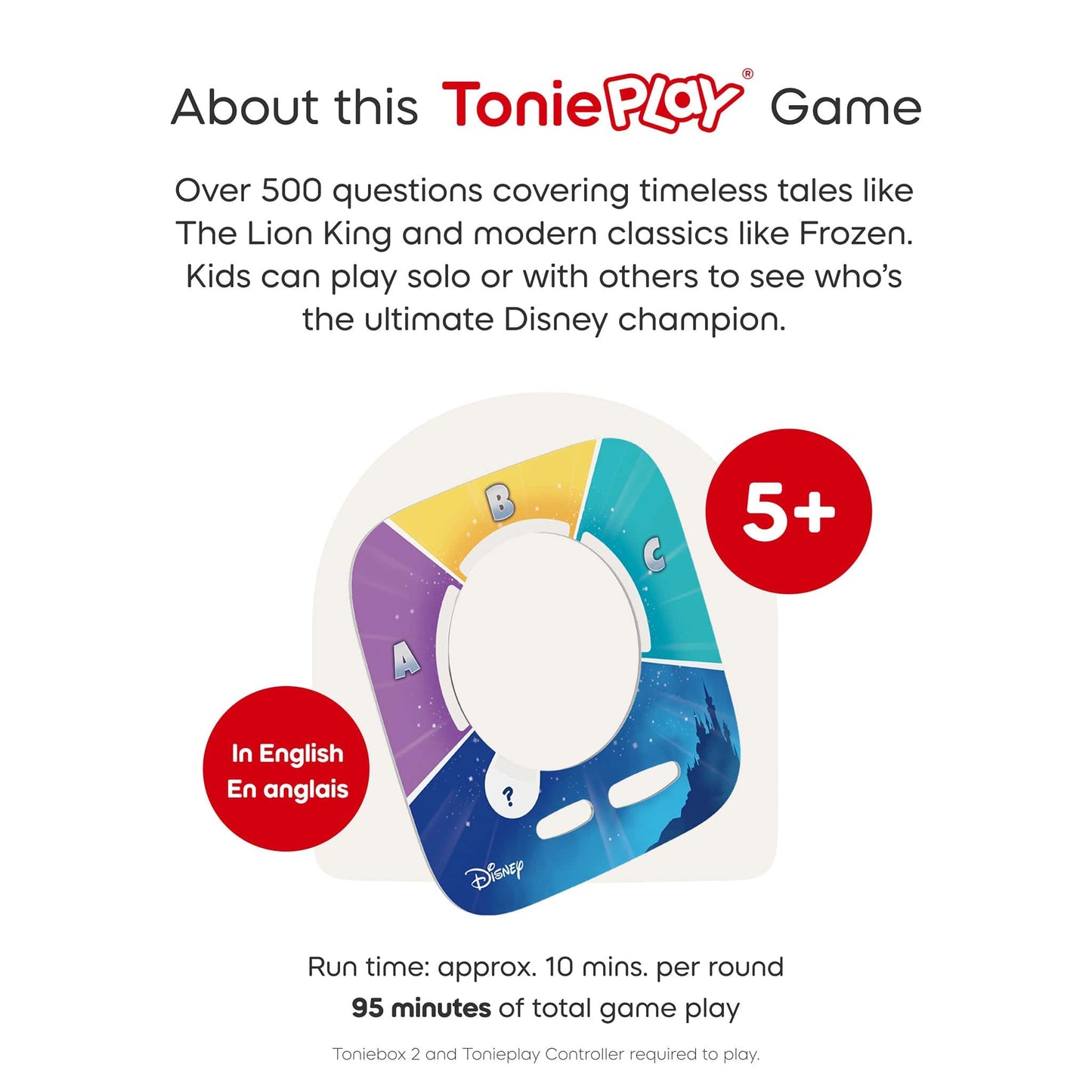 Tonies Tonieplay Game & Controller Set: Disney Quiz Kingdom - 11002954