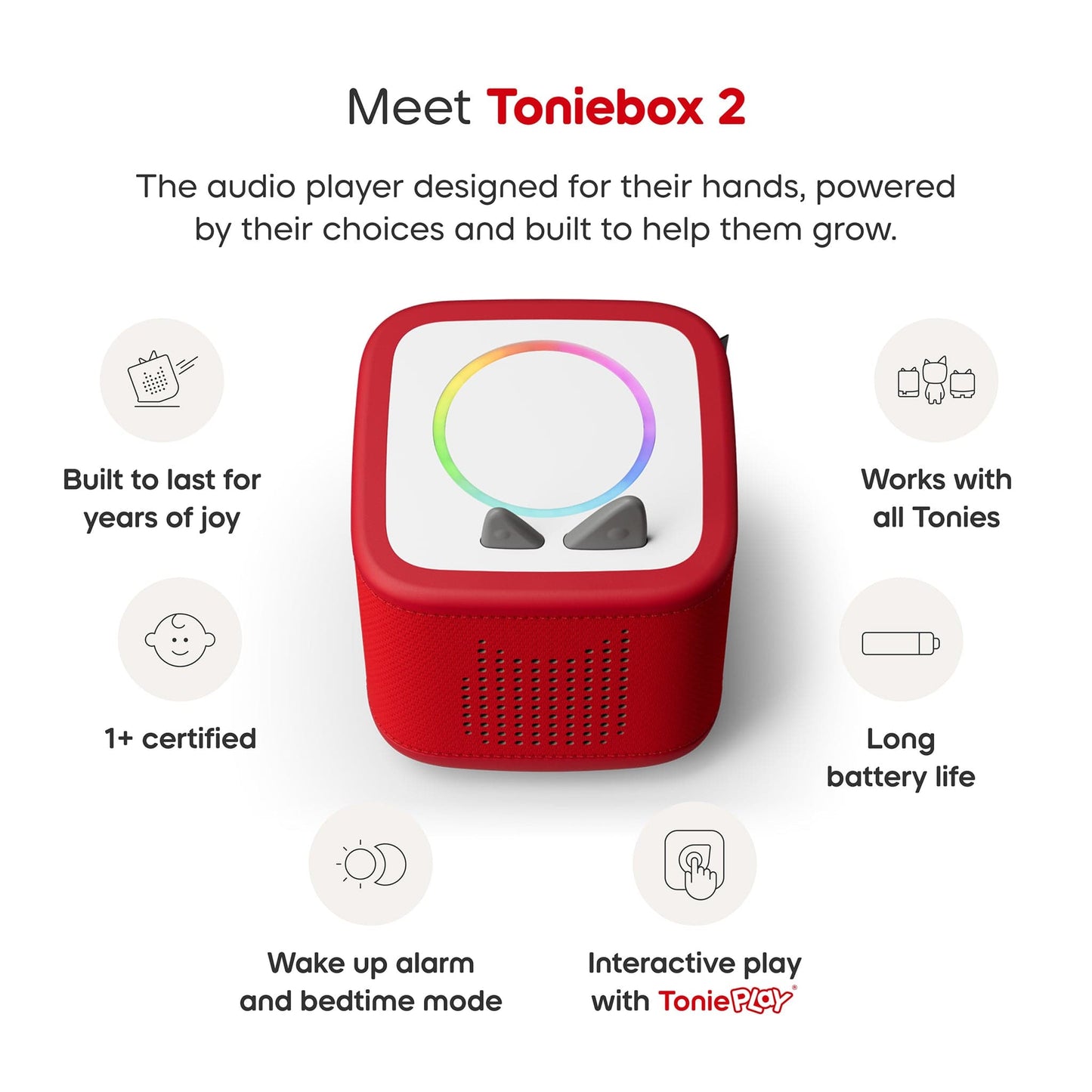 Tonies Toniebox 2 Full Play Set - Winnie the Pooh (Sunset Red) - 11003012