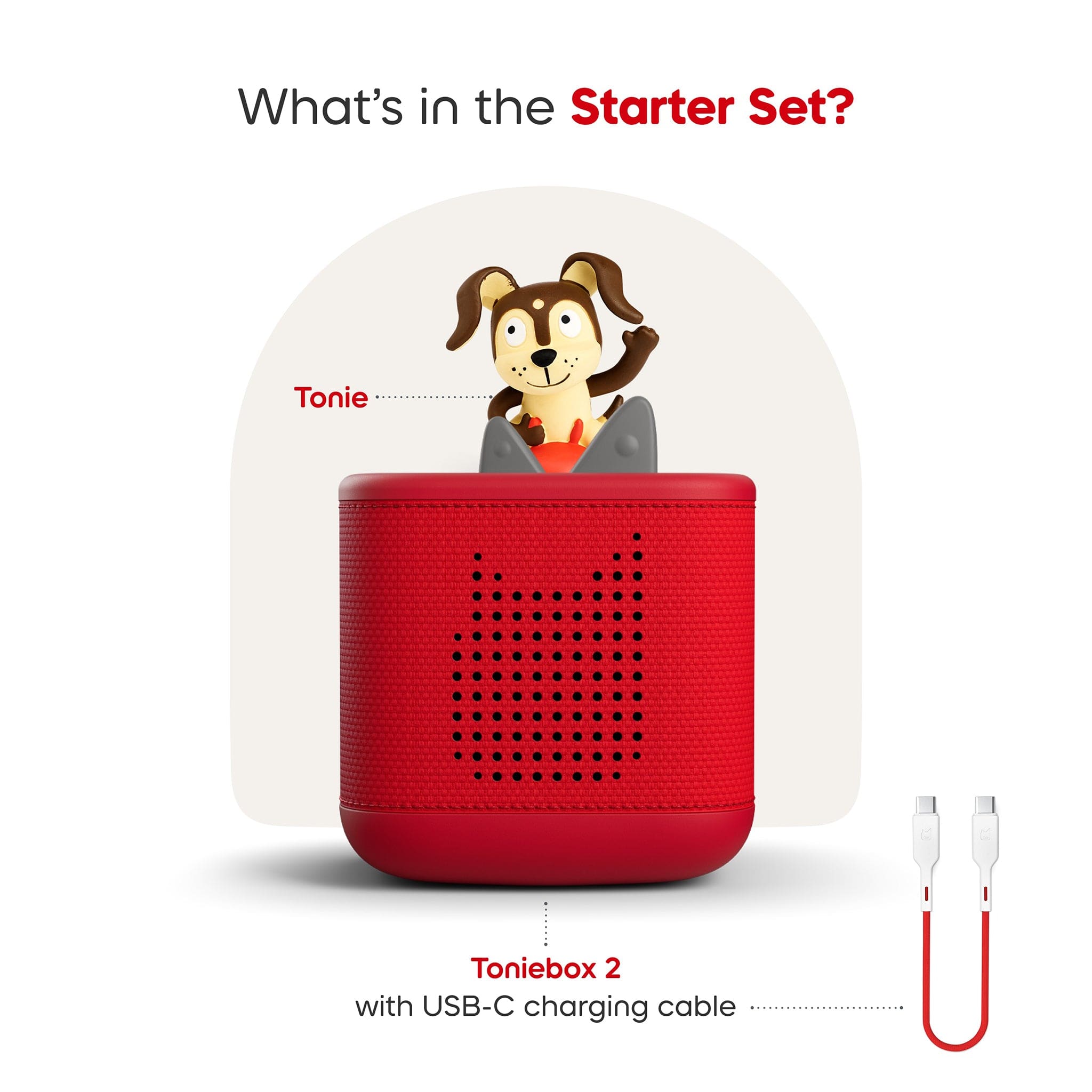 Tonies Toniebox 2 Starter Set - Playtime Puppy (Sunset Red