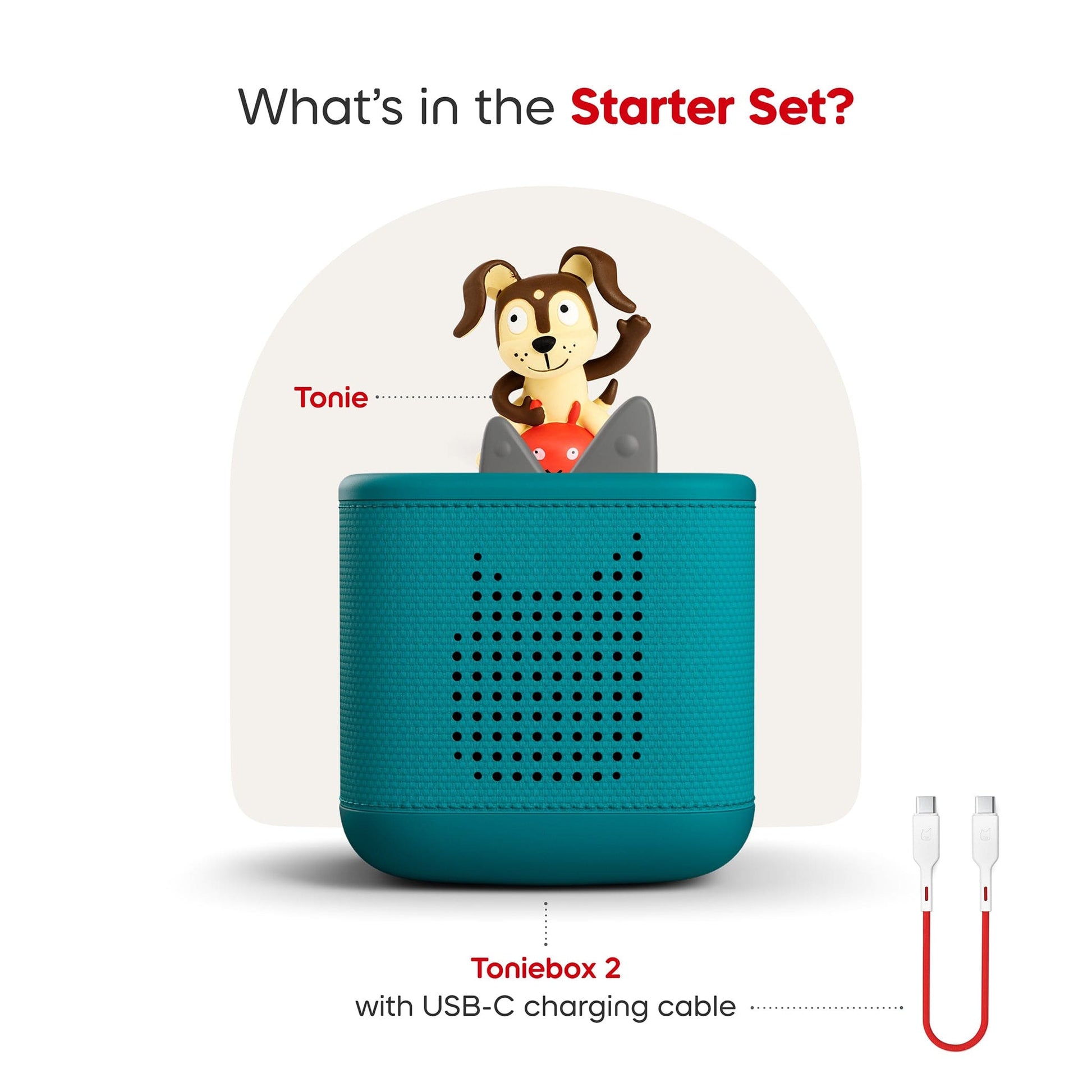 Tonies Toniebox 2 Starter Set - Playtime Puppy (Tropical Teal) - 11003123