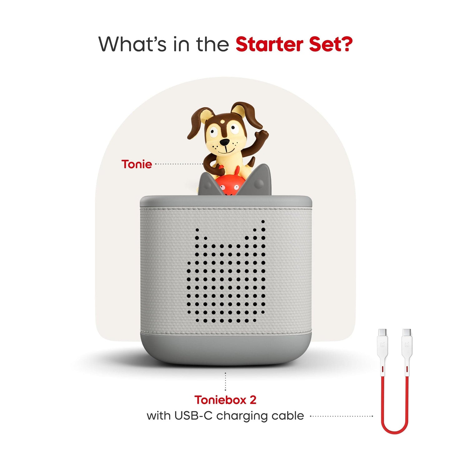 Tonies Toniebox 2 Starter Set - Playtime Puppy (Moon Gray)