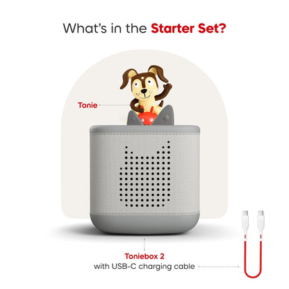 Tonies Toniebox 2 Starter Set - Playtime Puppy (Moon Gray)