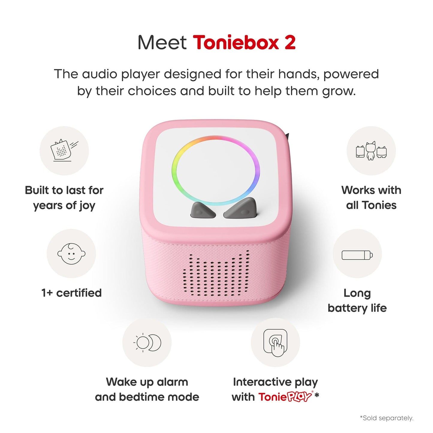 Tonies Toniebox 2 Full Play Set - Winnie the Pooh (Cloud Pink) - 11003526
