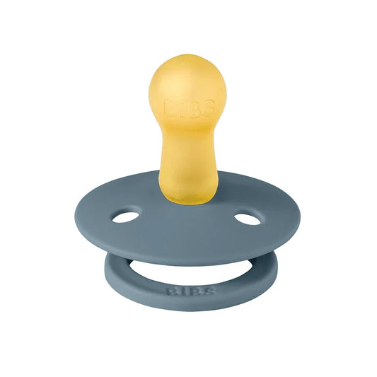 BIBS Colour 2-Pack Natural Rubber Latex Pacifiers, Size 2 - Petrol/Petrol