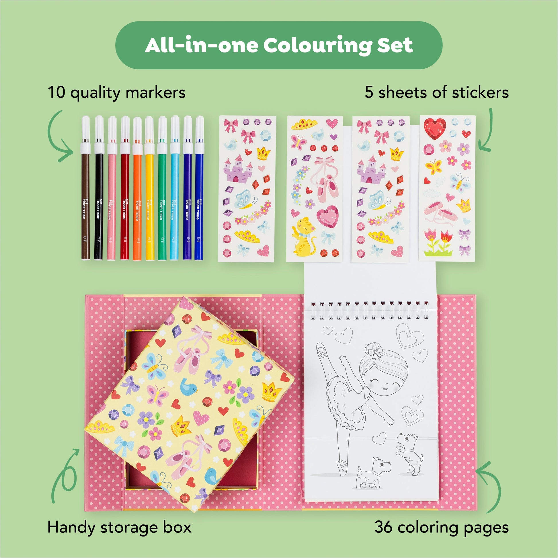Tiger Tribe Coloring Set - Ballet - Image 3