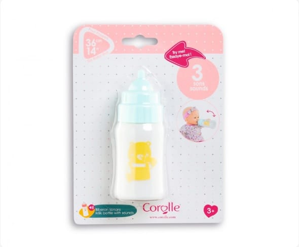 Corolle Milk Bottle with Sound for 14" & 17" Baby Dolls