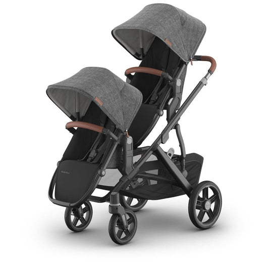 UPPAbaby Vista V3 Double Stroller with RumbleSeat V3 Bundle - Greyson - DBL-V3-0303-VSO-NA-GRY