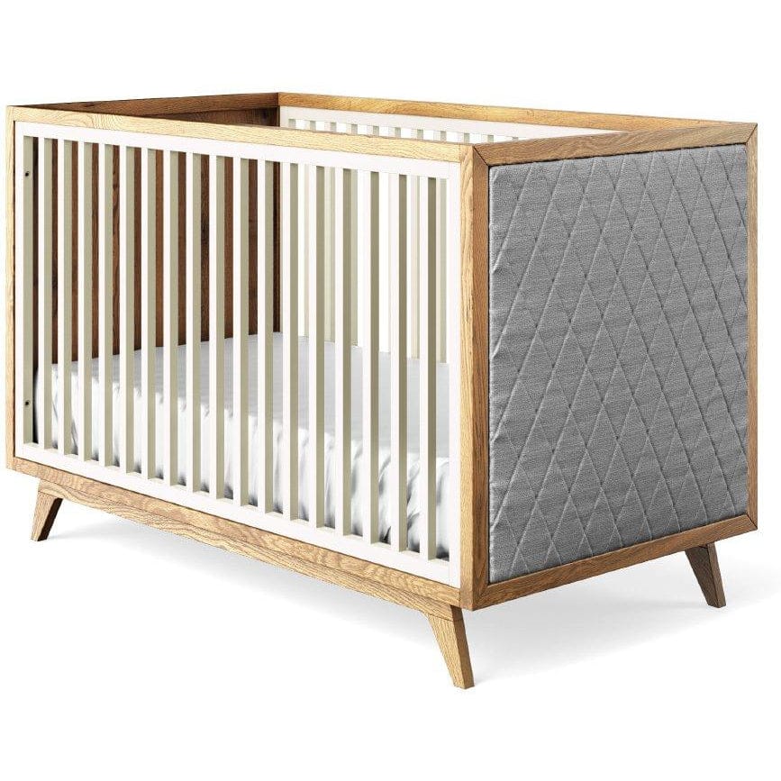 Romina Furniture Uptown Classic Crib (Tufted Sides) - 15517-BS-GL