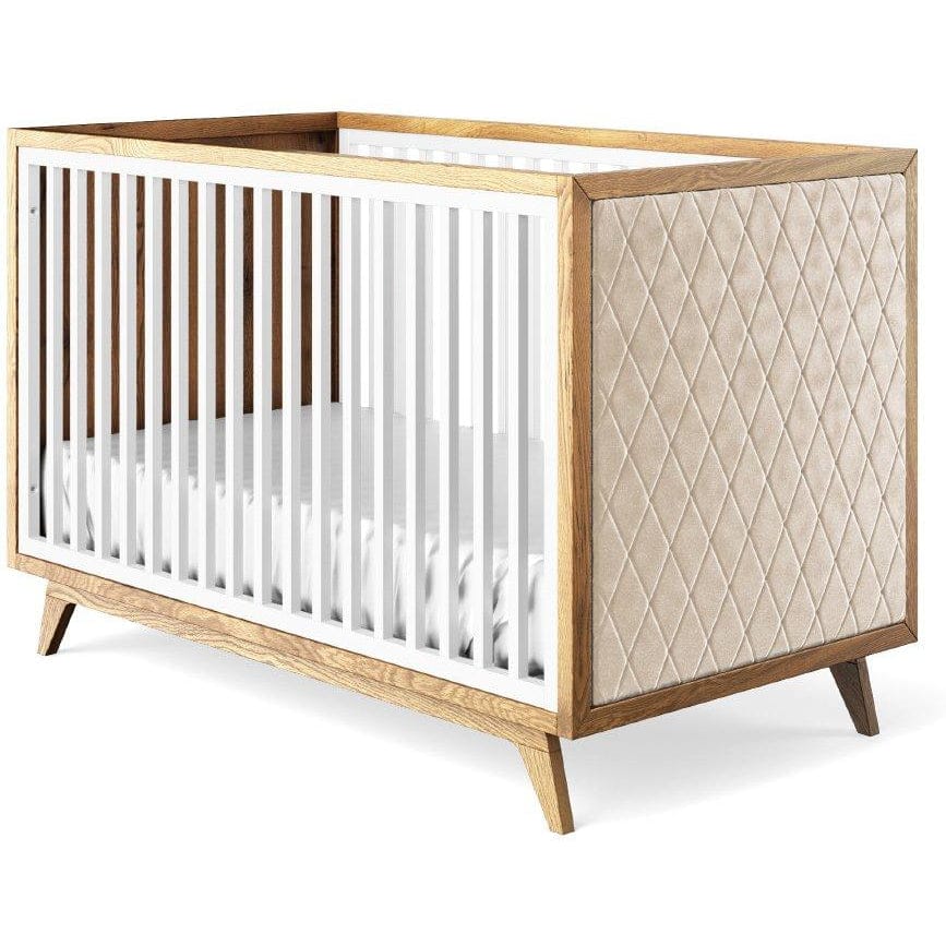 Romina Furniture Uptown Classic Crib (Tufted Sides) - 15517-SW-BV