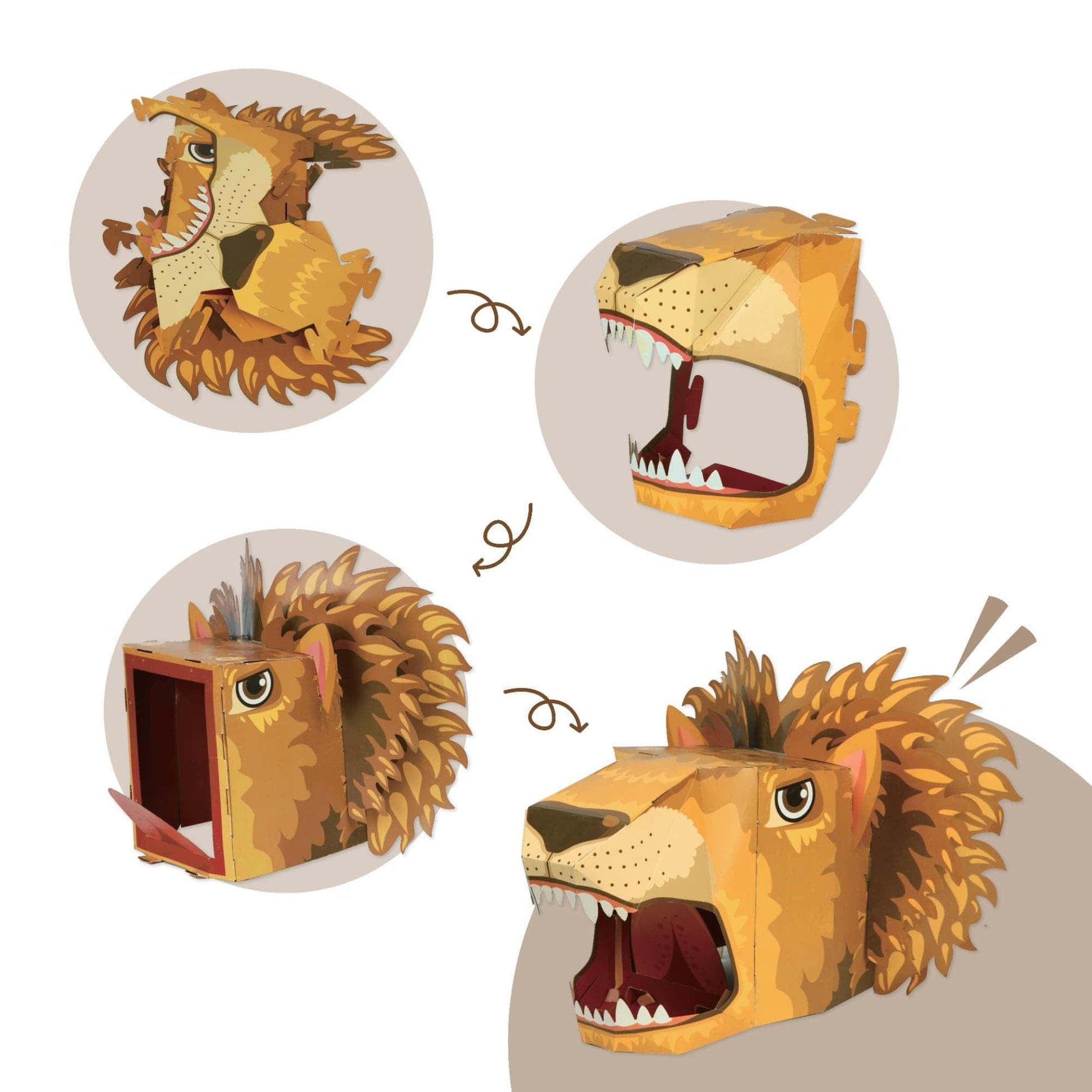 3D Paper Mask - Lion Mask - Image 4