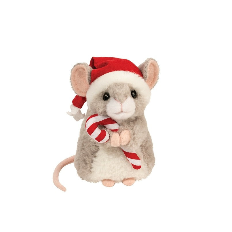 Douglas Merrie Mouse with Santa Hat & Candy Cane