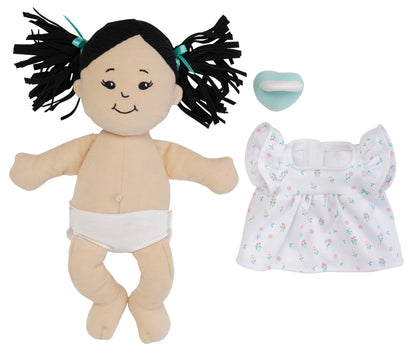 Manhattan Toy Love, Stella Doll Light Beige with Black Pigtails