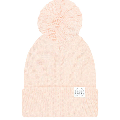 Lou Lou & Company Beanie with Pom - Blush Pink, Infant (0-6 MO)