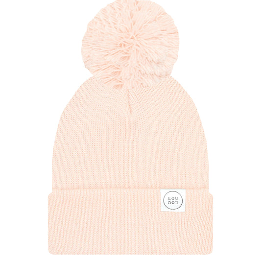 Lou Lou & Company Beanie with Pom - Blush Pink, Infant (0-6 MO)