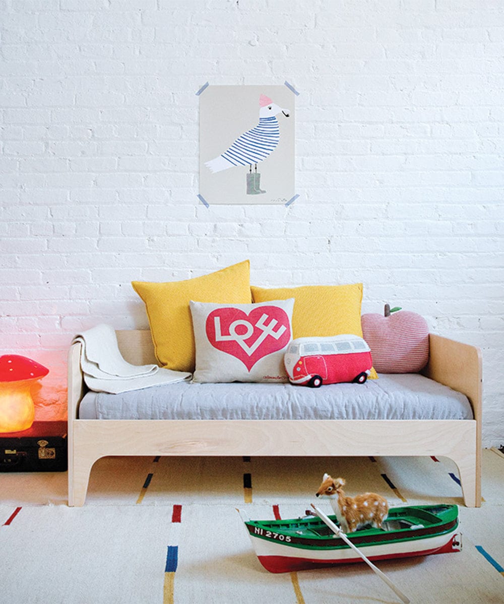 Oeuf Perch Toddler Bed - White/Birch - 1PTB01