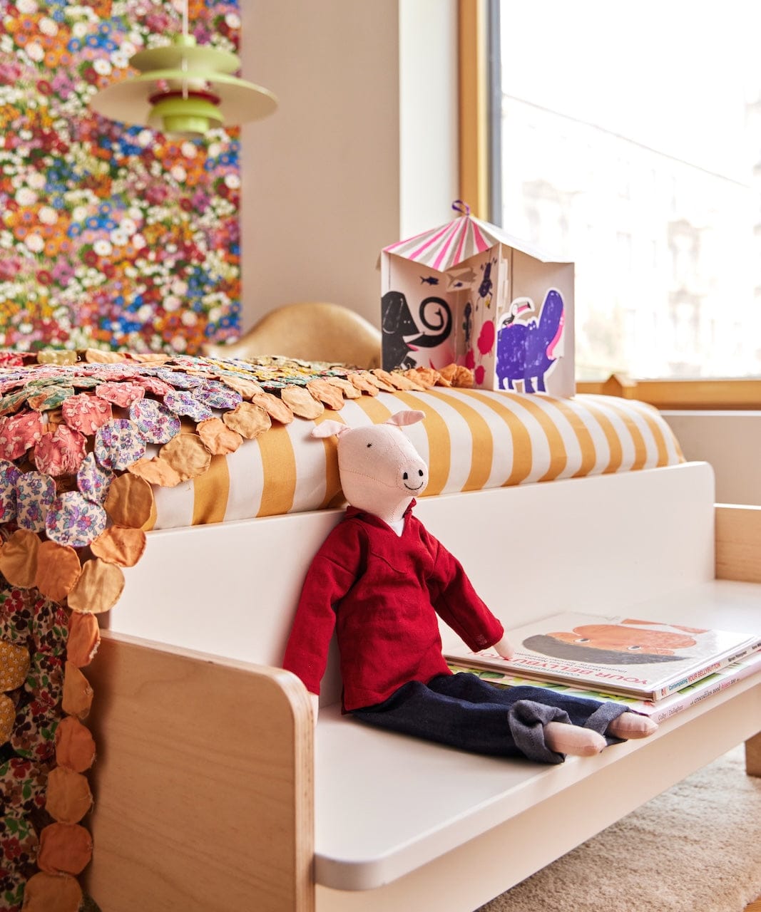 Oeuf River Twin Bed - White/Birch - 1RTB01