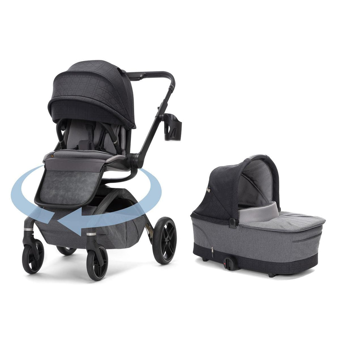 Maxi-Cosi Tana 360 Rotating Modular Stroller + Bassinet Bundle - Onyx Heritage - CV452HCV-CV460HCV