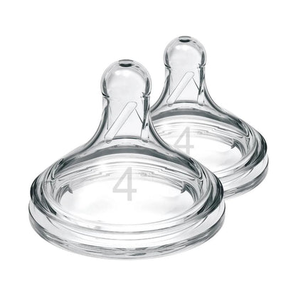 Dr. Brown's Natural Flow Wide-Neck Baby Bottle Silicone Nipple - Level 4, 2 Pack