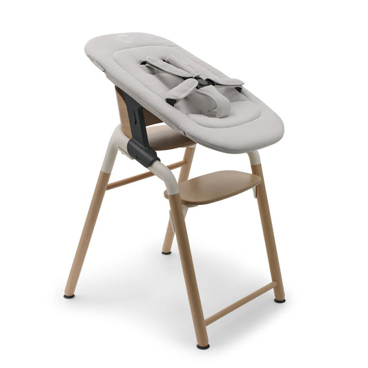 Bugaboo Giraffe Complete High Chair + Newborn Set Bundle - Neutral Wood / White / Polar White