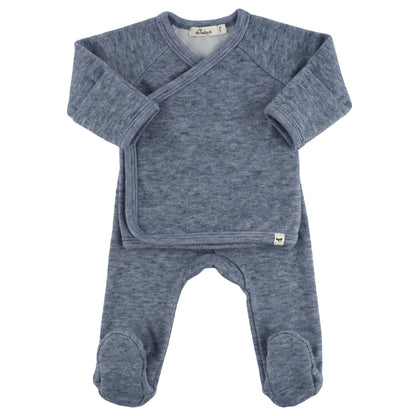 Oh Baby! Honeycomb Kimono Set - Denim, NB