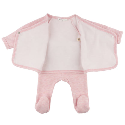 Oh Baby! Honeycomb Kimono Set - Pale Pink, 1M - Image 2