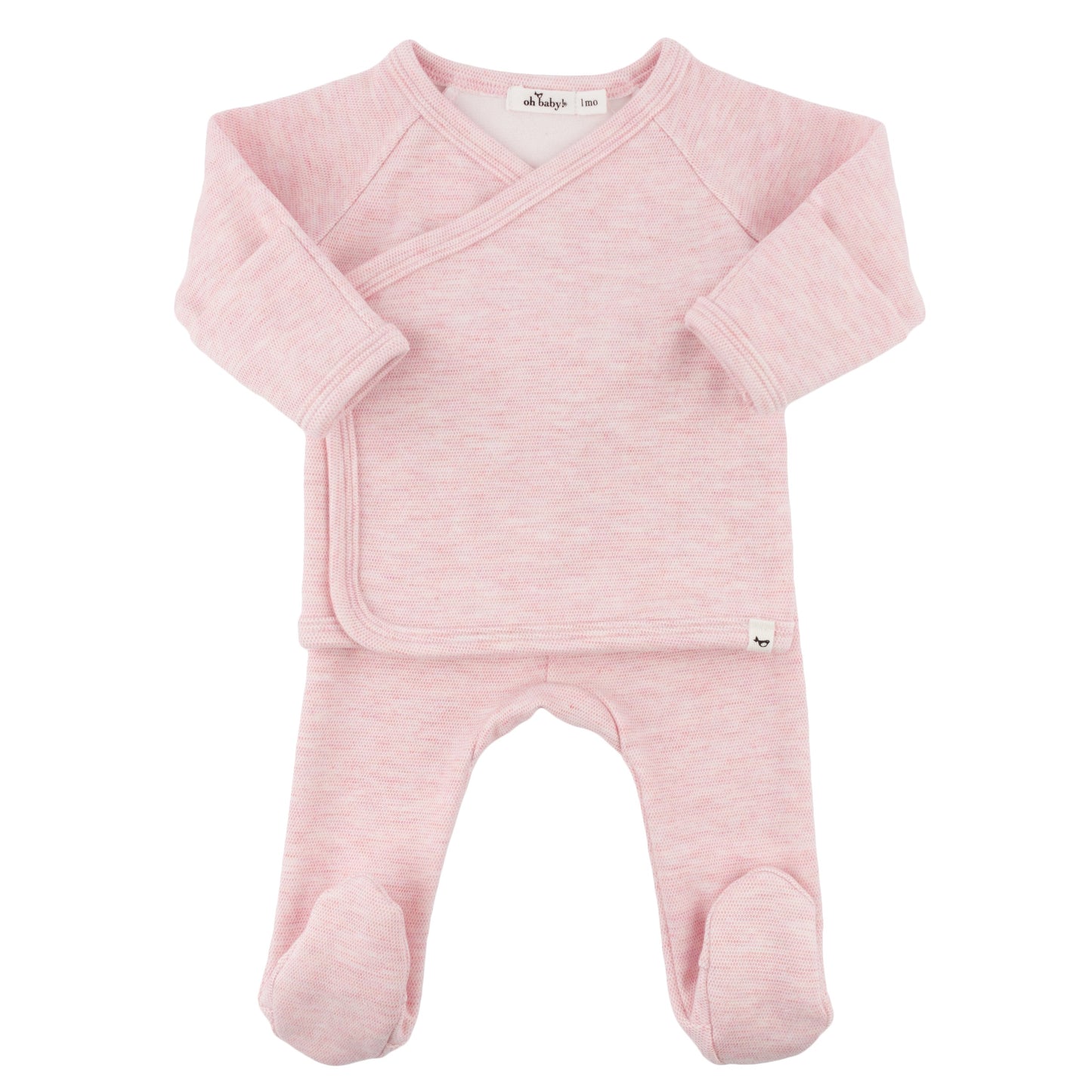 Oh Baby! Honeycomb Kimono Set - Pale Pink, NB