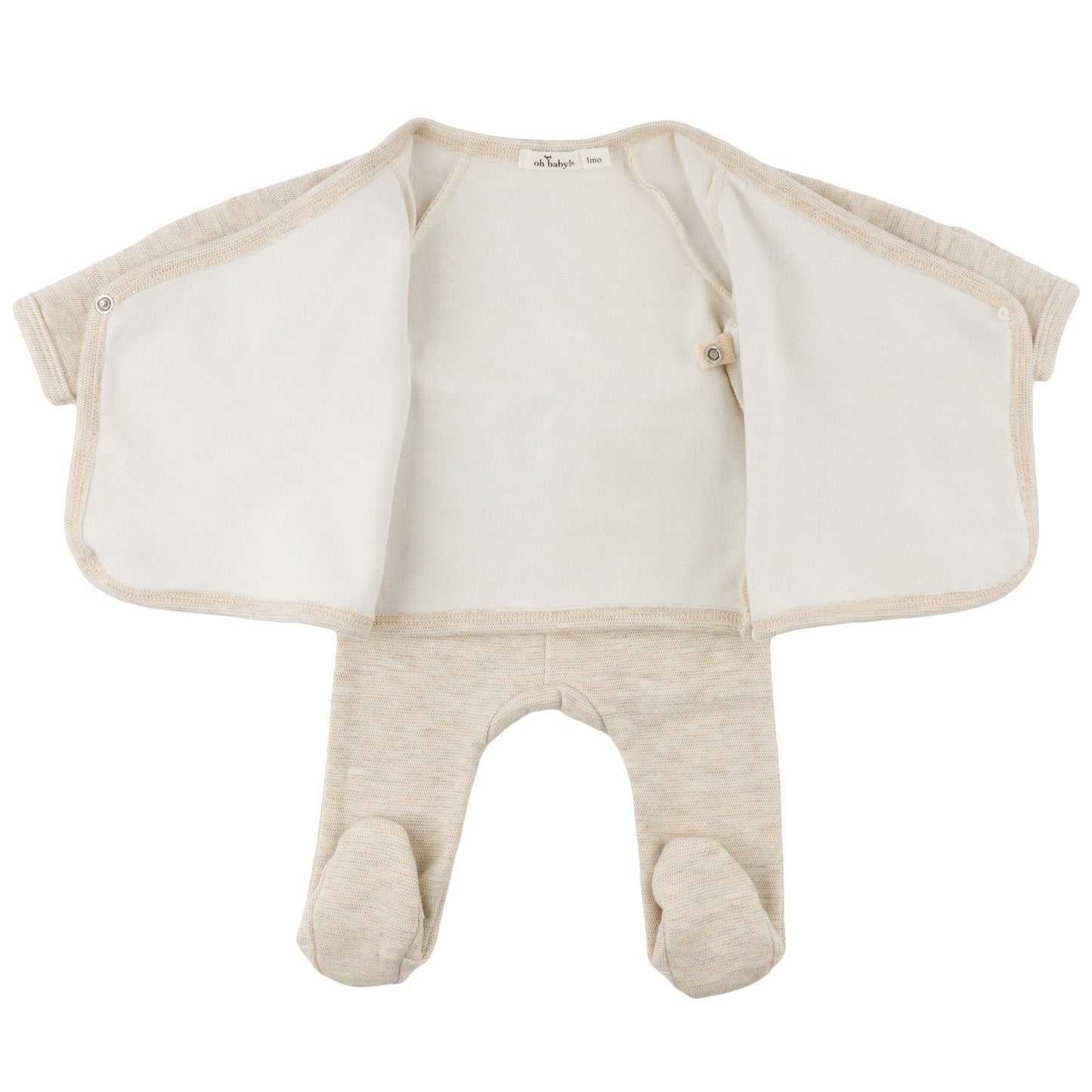 Oh Baby! Honeycomb Kimono Set - Sand, NB - Image 2