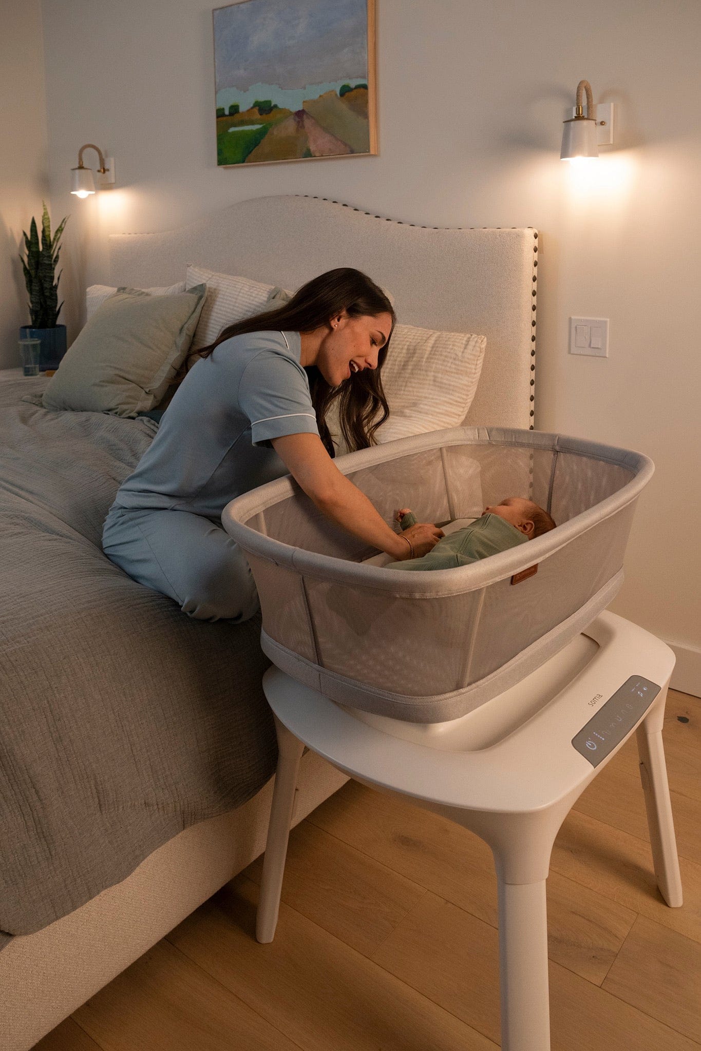 UPPAbaby Soma Smart Bassinet - Charlie (Sand Melange) - 2101-ROS-US-CHR