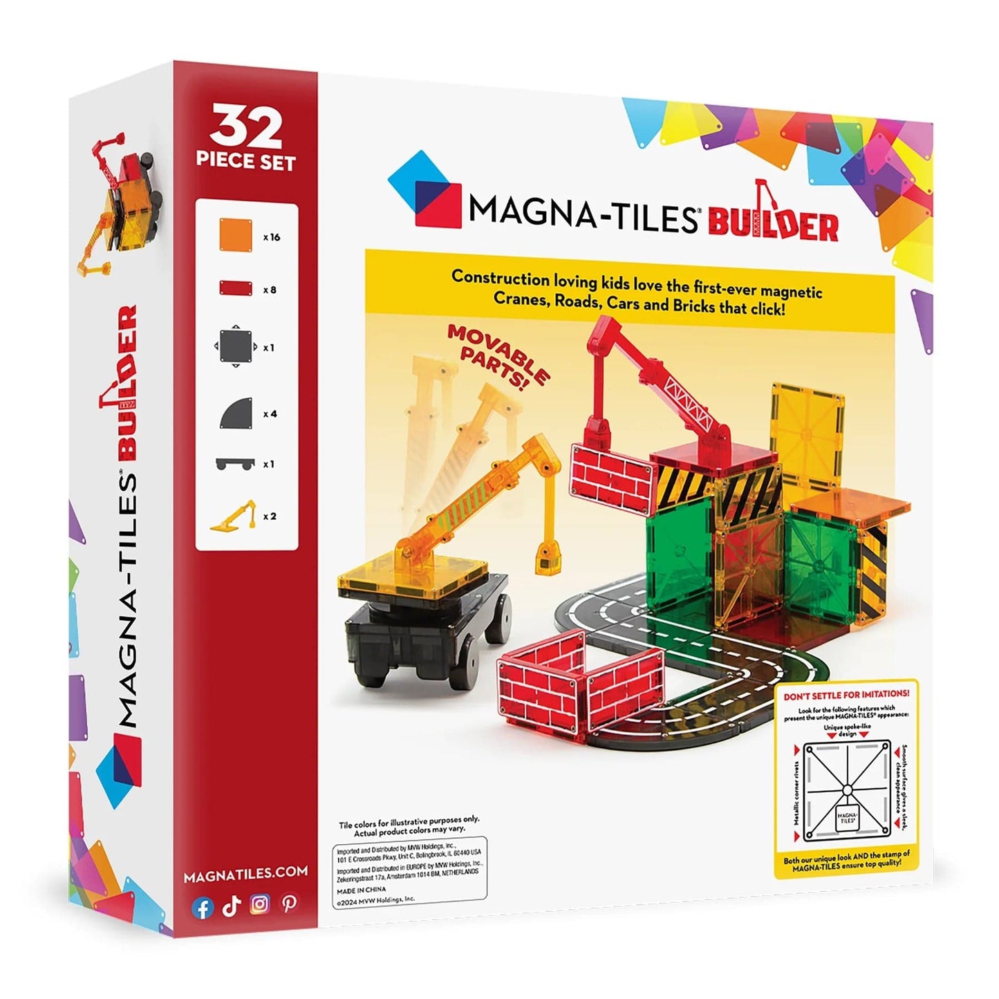 Magna-Tiles Builder 32 Piece Set - 21632
