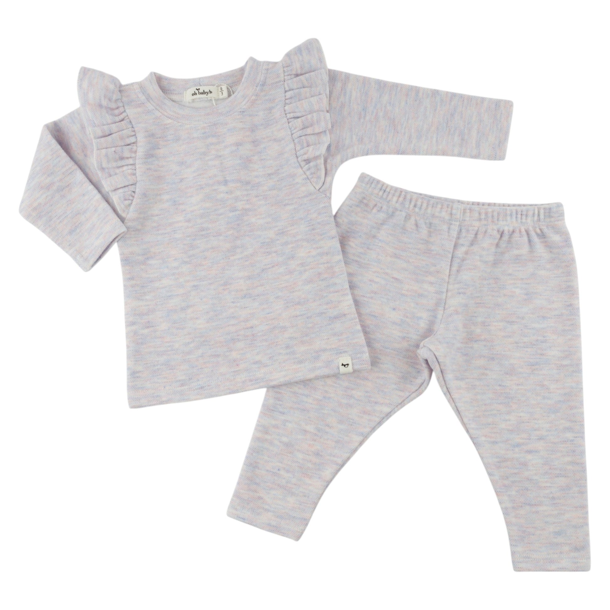 Oh Baby! Honeycomb Millie 2pc Set - Lilac Rose, 3-6M - Image 2