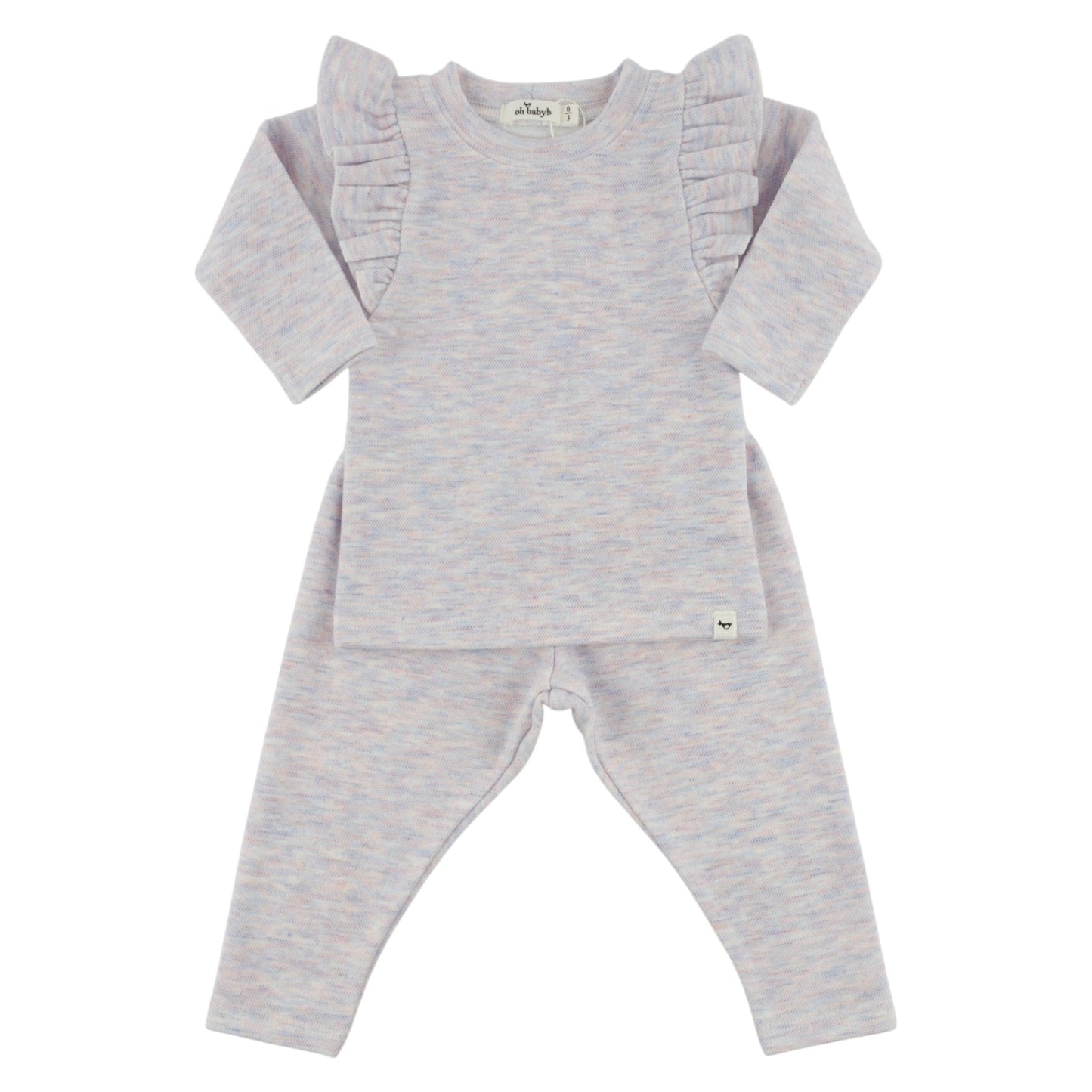 Oh Baby! Honeycomb Millie 2pc Set - Lilac Rose, 3-6M