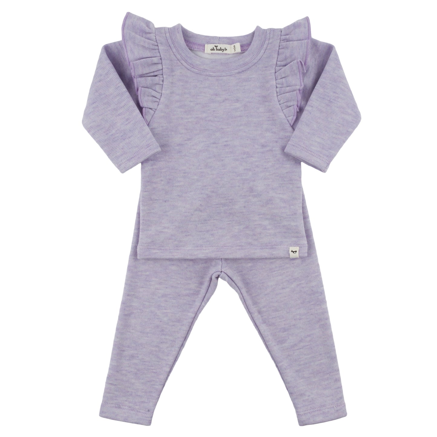 Oh Baby! Honeycomb Millie 2pc Set - Wisteria, 0-3M