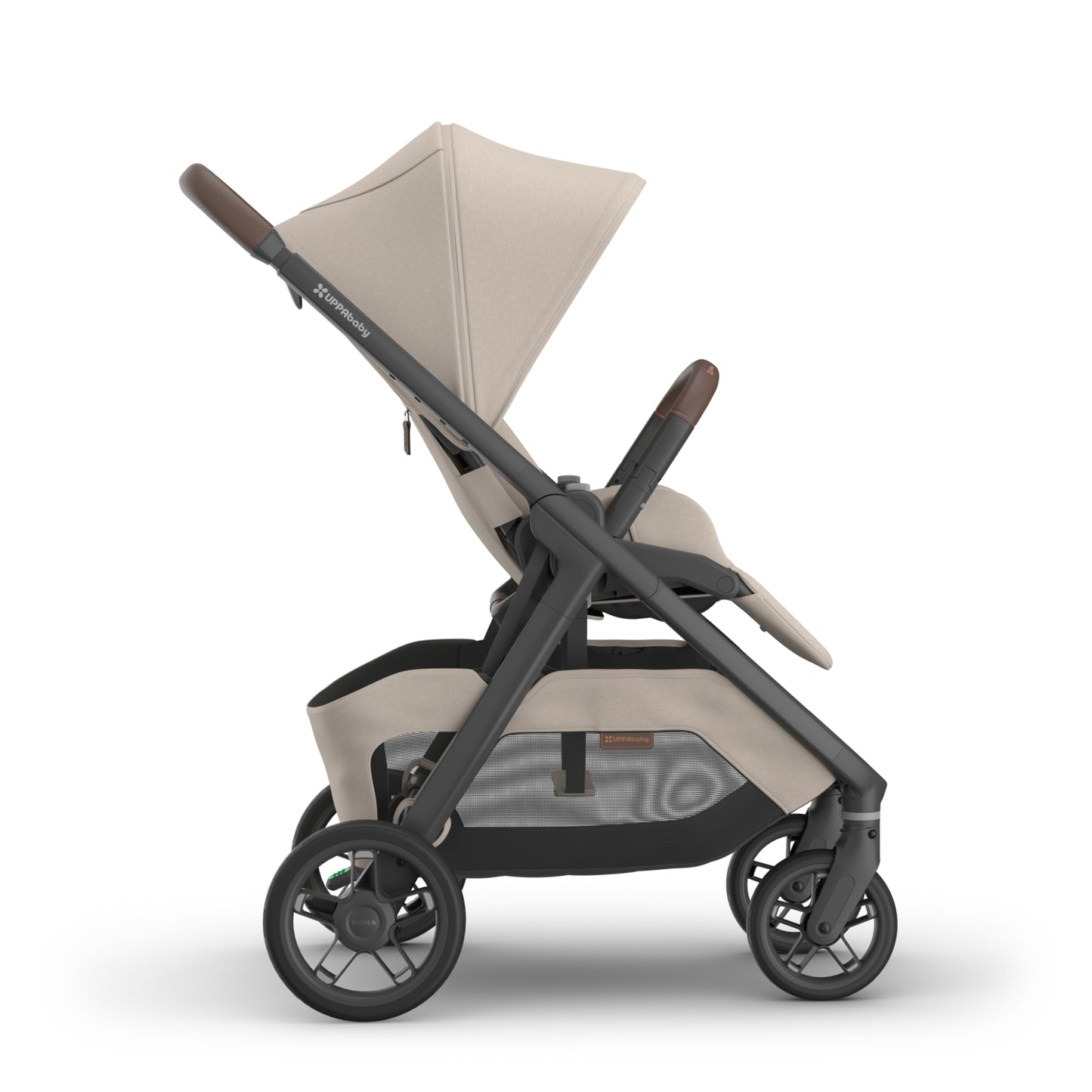UPPAbaby Kona Stroller - Ada Sandstone Mélange (Carbon Frame / Chestnut Leather)
