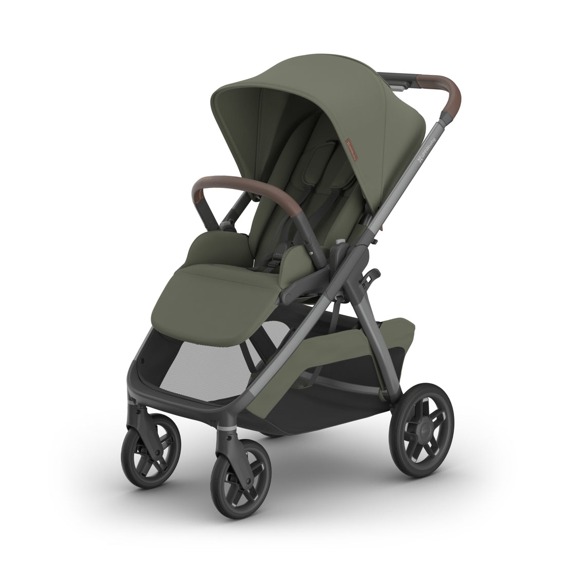 UPPAbaby Kona Stroller - Evelyn Meadow Green (Graphite Frame / Chestnut Leather)
