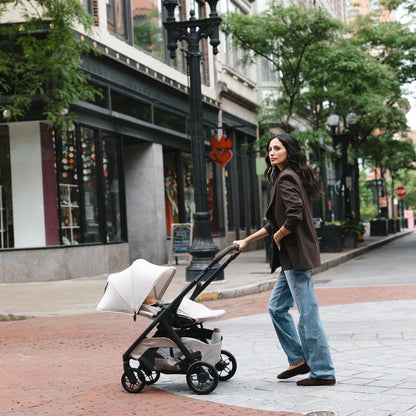 UPPAbaby Kona Stroller + Mesa V3 Travel System Bundle - Ada Sandstone Mélange