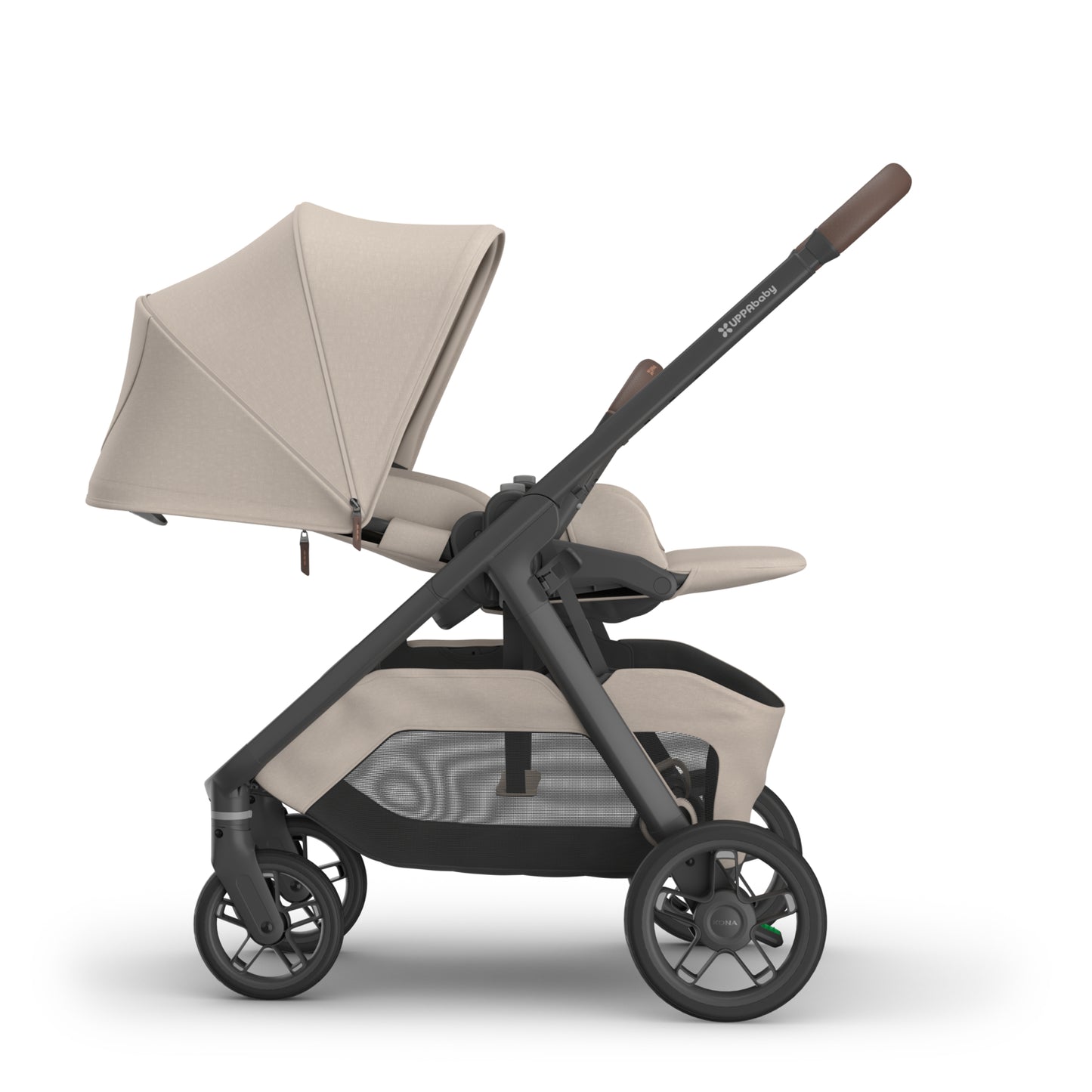UPPAbaby Kona Stroller - Ada Sandstone Mélange (Carbon Frame / Chestnut Leather)