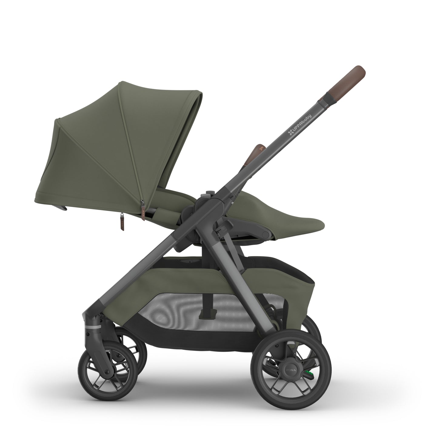 UPPAbaby Kona Stroller + Mesa V3 Travel System Bundle - Evelyn Meadow Green